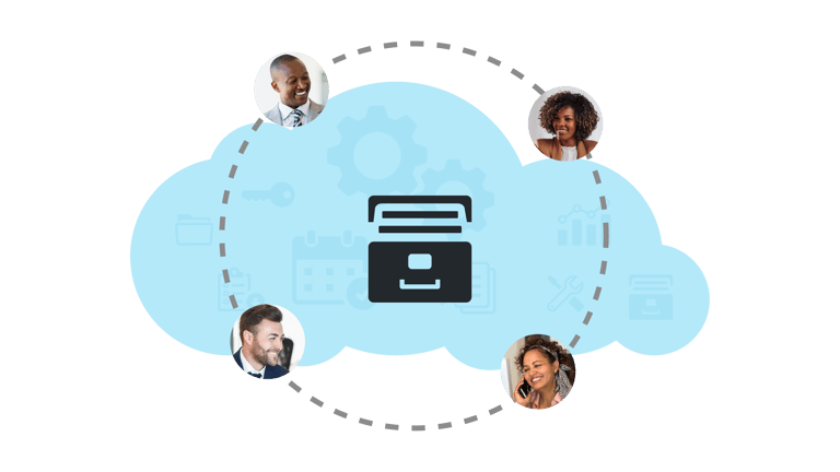 Centralized records hub connecting team members
