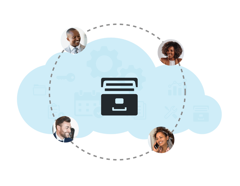 Document management story graphic for keeping important information within reach